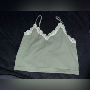 Green Wild Fable cropped tank. Size XL